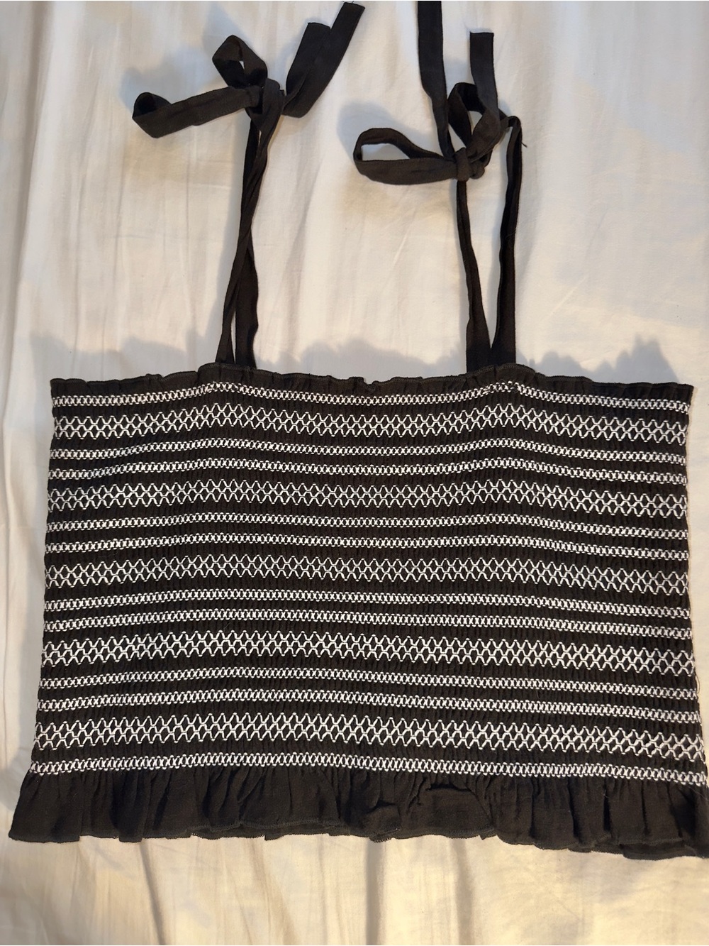 Forever 21 Embroidered Tie-Strap Crop Top - Picture 7 of 10